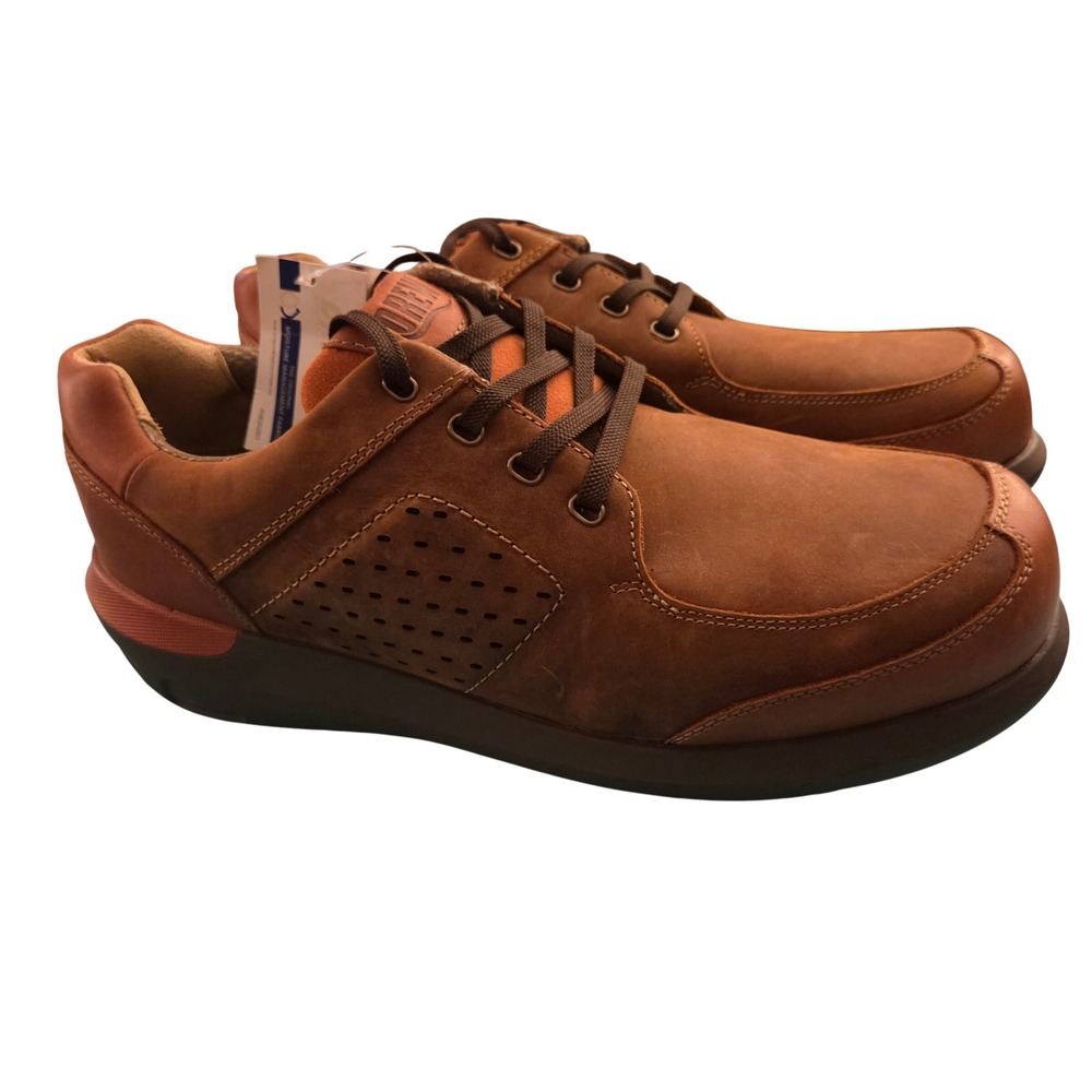 Drew Miles Mens Leather Walking Shoes Cognac Brown 13 6E Wide 40107-7T 12